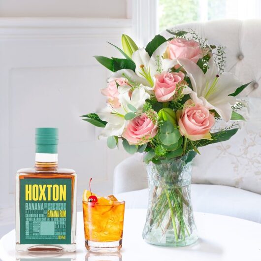 Simply Pink Rose & Lily, Hoxton Banana Rum & Vase