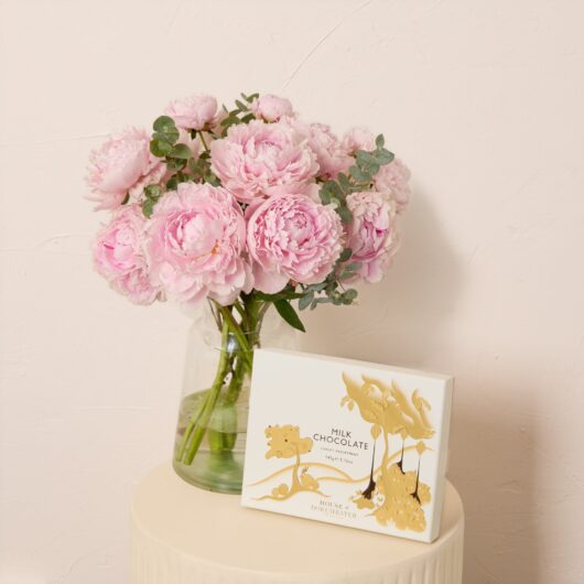 Pink Peonies and Chocolates